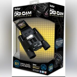 Vivitar 12x25 Dig-Cam Binoculars, NEW in Box, Capture Action Pics at Eve…
